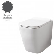 Унитаз напольный ArtCeram A16 безободковый 36х52,5 см керамика серо-синий ASV004 37;00