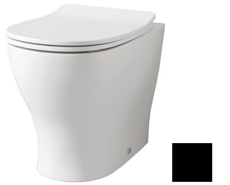 Унитаз напольный ArtCeram Ten 4.0 безободковый 36х52 см керамика черный  матовый  TEV007 17;00