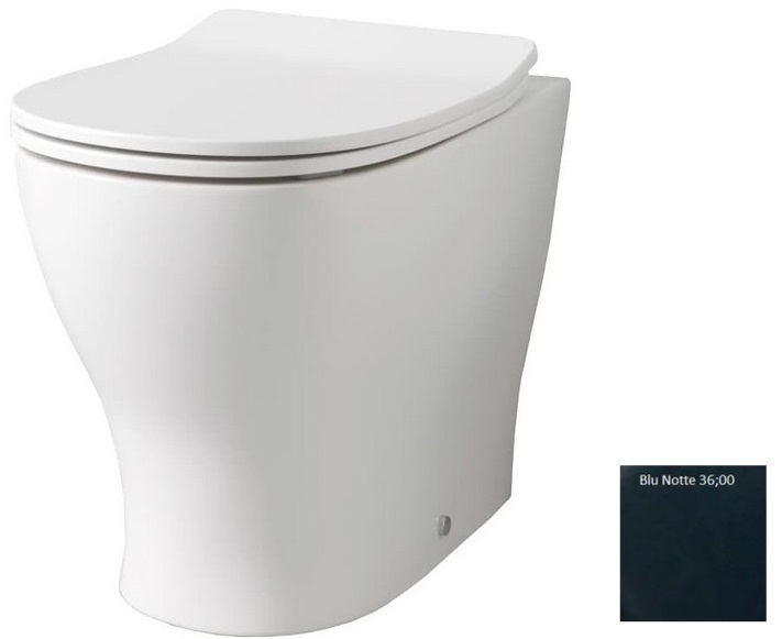 Унітаз для підлоги ArtCeram Ten 4.0 безободковий 36х52 см кераміка темно-синій TEV007 36;00