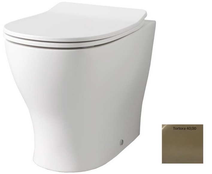 Унитаз напольный ArtCeram Ten 4.0 безободковый 36х52 см керамика светло-коричневый TEV007 40;00