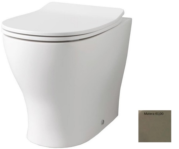 Унитаз напольный ArtCeram Ten 4.0 безободковый 36х52 см керамика бежевый TEV007 41;00