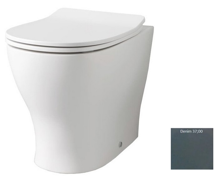Унітаз для підлоги ArtCeram Ten 36х52 см кераміка сіро-синій (denim) TEV002 37;00