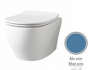 Унитаз подвесной ArtCeram Ten 4.0 безободковый 36х52 см керамика синий TEV006 38;00