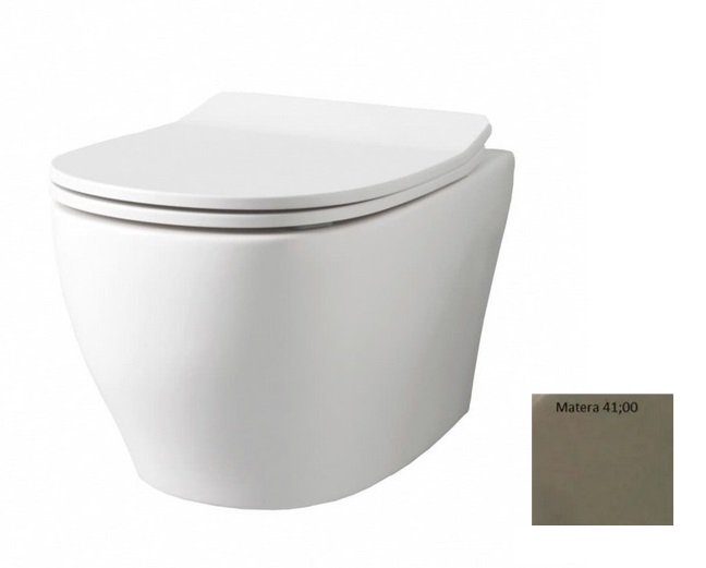 Унитаз подвесной ArtCeram Ten 4.0 безободковый 36х52 см керамика бежевый TEV006 41;00