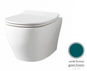 Унітаз підвісний ArtCeram Ten 4.0 безободковий 36х52 см кераміка зелений TEV006 43;00