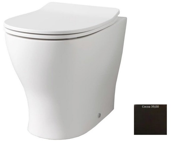 Унітаз для підлоги ArtCeram Ten 4.0 безободковий 36х52 см кераміка коричневий TEV007 39;00