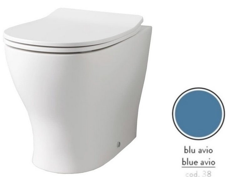 Унітаз для підлоги ArtCeram Ten 36х52 см кераміка синій TEV002 38;00