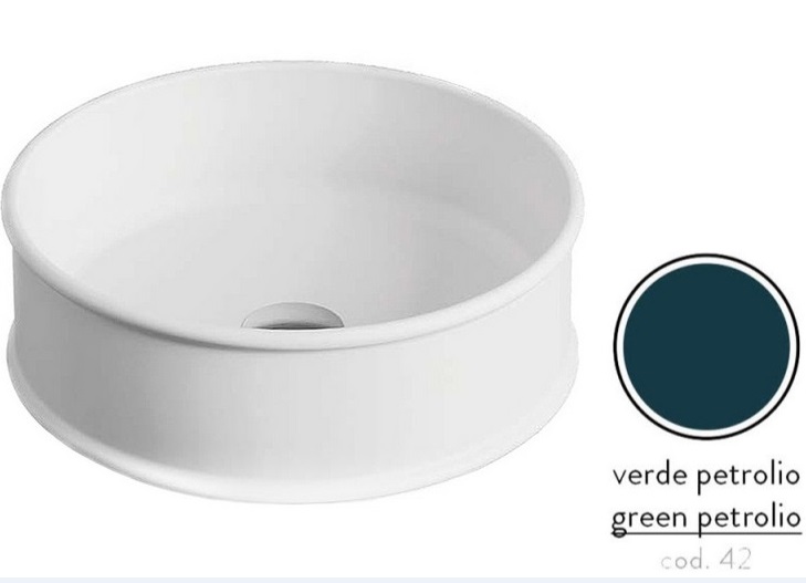 Раковина для ванной ArtCeram Atelier Ø 44 см керамика сине-зеленый ATL001 42;00