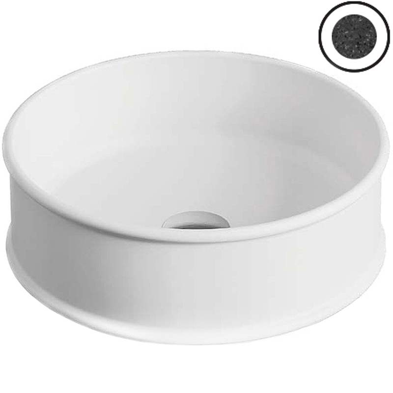 Раковина для ванной ArtCeram Atelier Ø 44 см керамика базальт ATL001 98;00