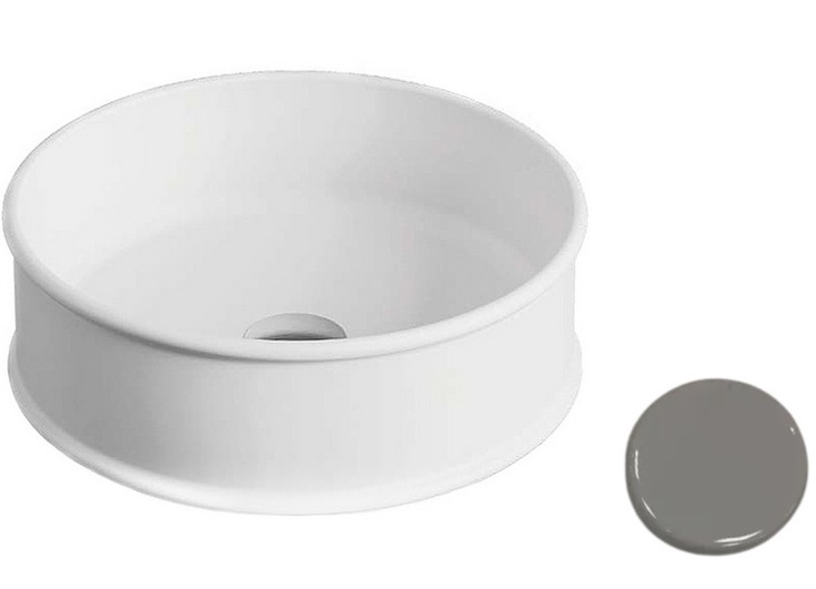 Раковина для ванной ArtCeram Atelier Ø 44 см керамика серый ATL001 34;00