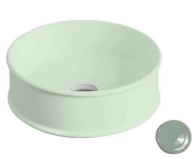 Раковина для ванной ArtCeram Atelier Ø 44 см керамика светло-зеленый ATL001 35;00