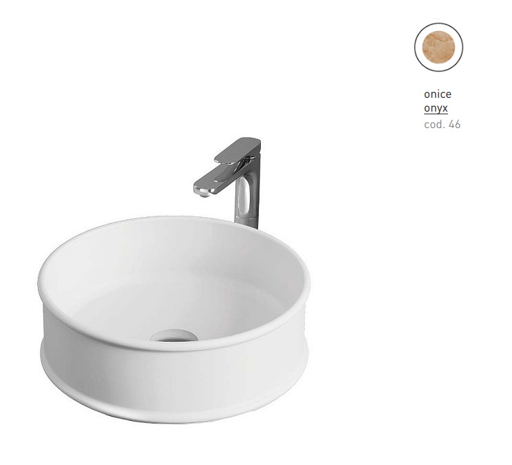Раковина для ванной ArtCeram Atelier Ø 44 см керамика оникс ATL001 46;00