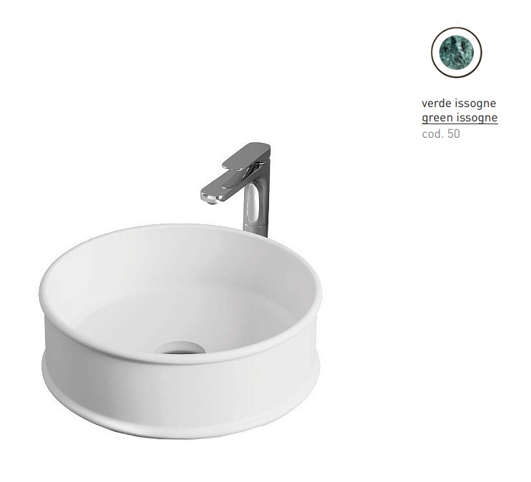 Раковина для ванной ArtCeram Atelier Ø 44 см керамика verde issogne ATL001 50;00