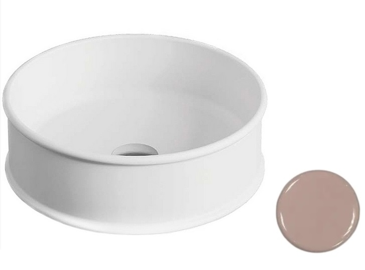 Раковина для ванної кімнати ArtCeram Atelier Ø 44 см кераміка рожевий ATL001 33;00