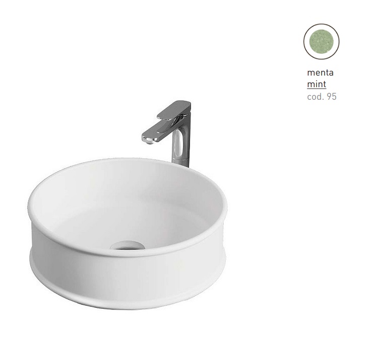 Раковина для ванной ArtCeram Atelier Ø 44 см керамика menta ATL001 95;00