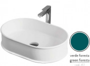 Раковина для ванної ArtCeram Atelier 60х40 см зелена кераміка ATL002 43;00