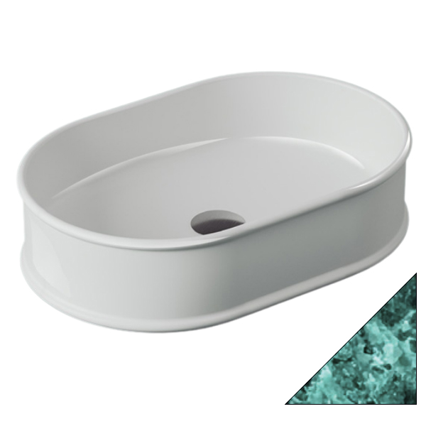 Раковина для ванної ArtCeram Atelier 60х40 см кераміка verde issogne ATL002 50;00