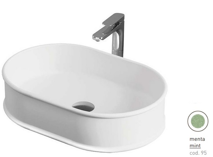 Раковина для ванної ArtCeram Atelier 60х40 см кераміка menta ATL002 95;00