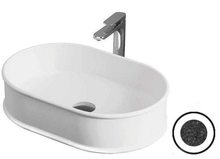 Раковина для ванной ArtCeram Atelier 60х40 см керамика базальт ATL002 98;00