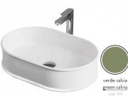 Раковина для ванной ArtCeram Atelier 60х40 см керамика зеленый шалфей ATL002 44;00