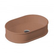 Раковина для ванної ArtCeram Atelier 60х40 см кераміка світло-коричневий ATL002 40;00