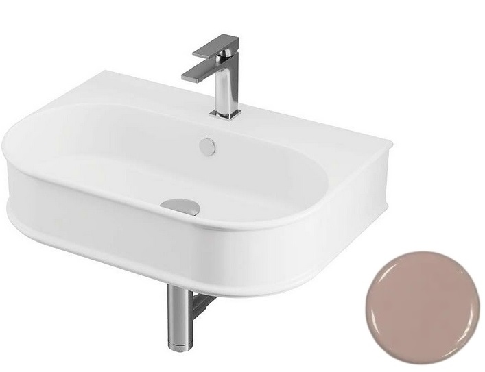 Раковина для ванной ArtCeram Atelier 65х45 см керамика розовый ATL003 33;00