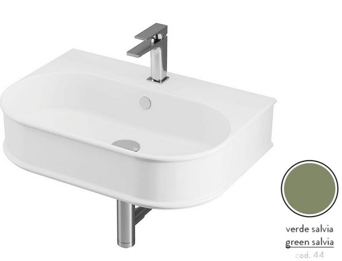 Раковина для ванной ArtCeram Atelier 65х45 см керамика зеленый шалфей ATL003 44;00