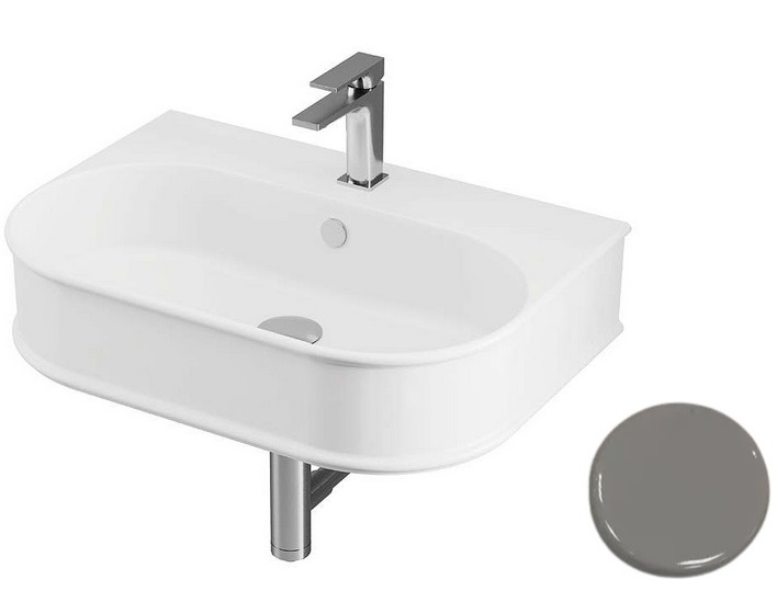 Раковина для ванной ArtCeram Atelier 65х45 см керамика серый ATL003 34;00