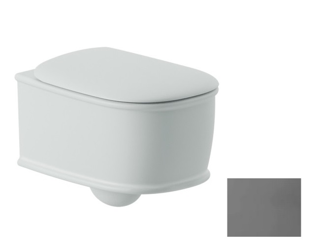 Унітаз підвісний ArtCeram Atelier безободковий 37,5х52,5 см кераміка сіро-синій ATV001 37;00