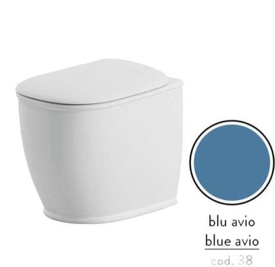 Унітаз для підлоги ArtCeram Atelier безободковий 37,5х52,5 см кераміка синій ATV002 38;00