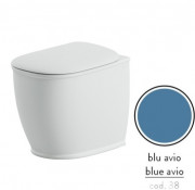 Унитаз напольный ArtCeram Atelier безободковый 37,5х52,5 см керамика синий ATV002 38;00