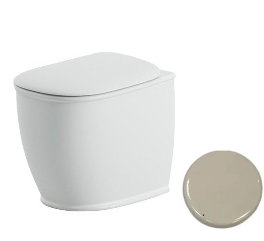 Унитаз напольный ArtCeram Atelier безободковый 37,5х52,5 см керамика шампань ATV002 02;00