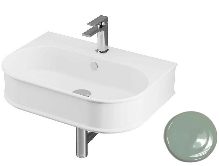 Раковина для ванной ArtCeram Atelier 65х45 см керамика светло-зеленый ATL003 35;00