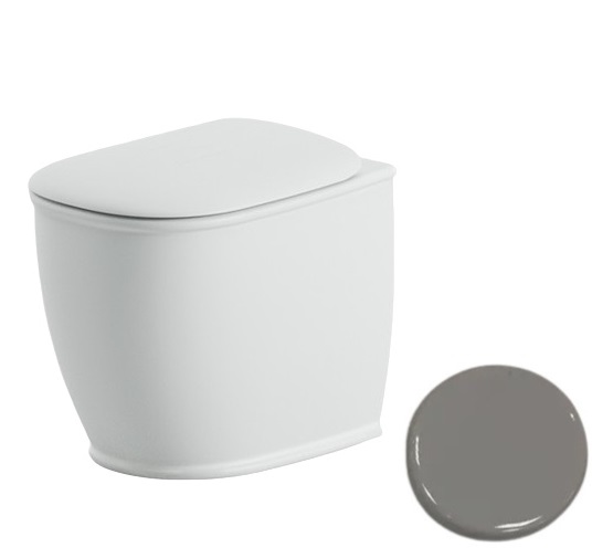 Унітаз для підлоги ArtCeram Atelier безободковий 37,5х52,5 см кераміка сірий ATV002 34;00