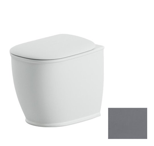 Унітаз для підлоги ArtCeram Atelier безободковий 37,5х52,5 см кераміка сіро-синій ATV002 37;00