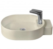 Раковина для ванной ArtCeram Cartesio 58х36 см с отверстием под смеситель керамика шампань CAL001 02;00