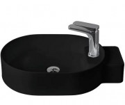 Раковина для ванной ArtCeram Cartesio 58х36 см с отверстием под смеситель керамика черный матовый CAL001 17;00