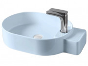 Раковина для ванной ArtCeram Cartesio 58х36 см с отверстием под смеситель керамика голубой CAL001 32;00