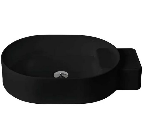 Раковина для ванной ArtCeram Cartesio 58х36 см без отверстия под смеситель керамика черный матовый CAL001 17;99