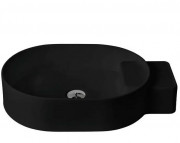 Раковина для ванної кімнати ArtCeram Cartesio 58х36 см без отвору під змішувач кераміка чорний матовий CAL001 17;99