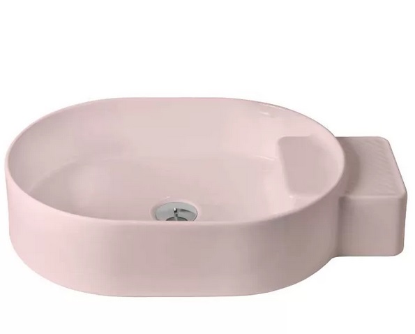 Раковина для ванной ArtCeram Cartesio 58х36 см без отверстия под смеситель керамика розовый CAL001 33;99