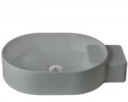 Раковина для ванної ArtCeram Cartesio 58х36 см без отвору під змішувач кераміка сірий CAL001 34;99