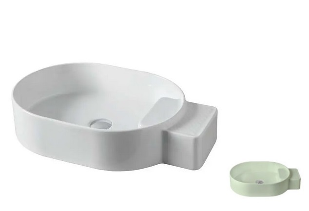 Раковина для ванной ArtCeram Cartesio 58х36 см без отверстия под смеситель керамика светло-зеленый CAL001 35;99