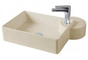 Раковина для ванної ArtCeram Cartesio 58х44 см з отвором під змішувач кераміка шампань CAL002 02;00