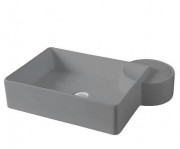 Раковина для ванної ArtCeram Cartesio 58х44 см з отвором під змішувач кераміка сірий CAL002 34;00