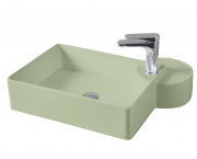 Раковина для ванної ArtCeram Cartesio 58х44 см з отвором під змішувач кераміка світло-зелений CAL002 35;00