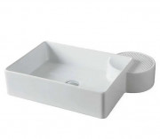 Раковина для ванної кімнати ArtCeram Cartesio 58х44 см без отворів під змішувач кераміка білий CAL002 01;99