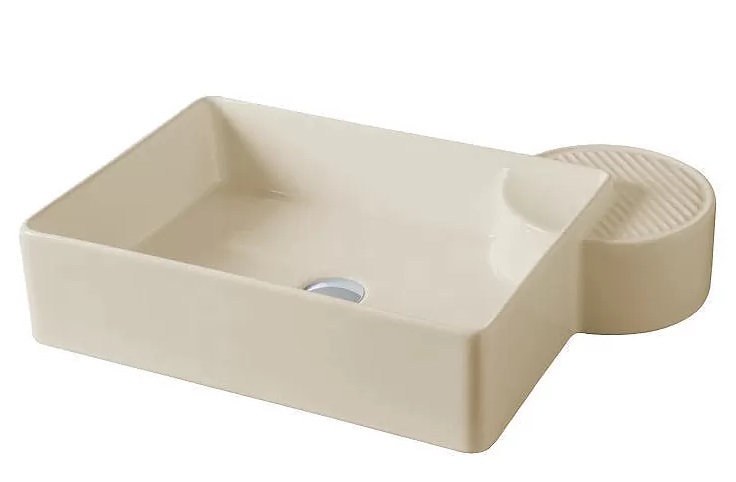 Раковина для ванной ArtCeram Cartesio 58х44 см без отверстий под смеситель керамика шампань CAL002 02;99