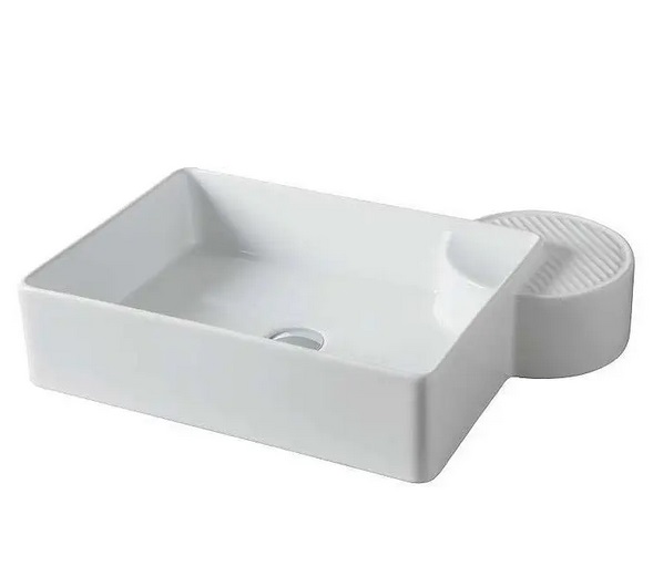 Раковина для ванной ArtCeram Cartesio 58х44 см без отверстий под смеситель керамика белый матовый CAL002 05;99