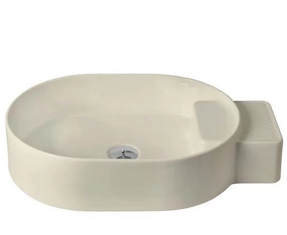 Раковина для ванної ArtCeram Cartesio 58х36 см без отвору під змішувач кераміка шампань CAL001 02;99